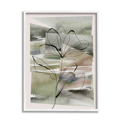Az-468 - Contour de fleur encadré sur vert par Divisha Mehta