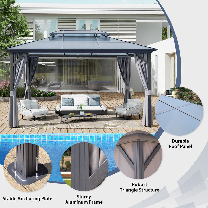Aluminum Patio Gazebo with Durable Structure