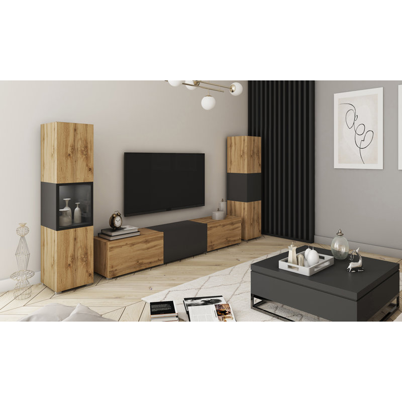 Wallunit With Led Lighting, Set 3 Pcs.