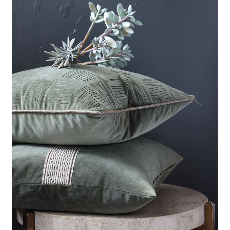 Echo Velvet Square Pillow Cover & Insert