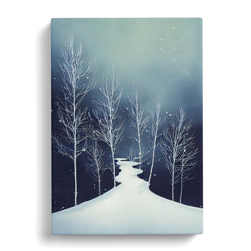 Landscape Forest Winter - Wrapped Canvas, 50cm H x 35cm W x 3cm D