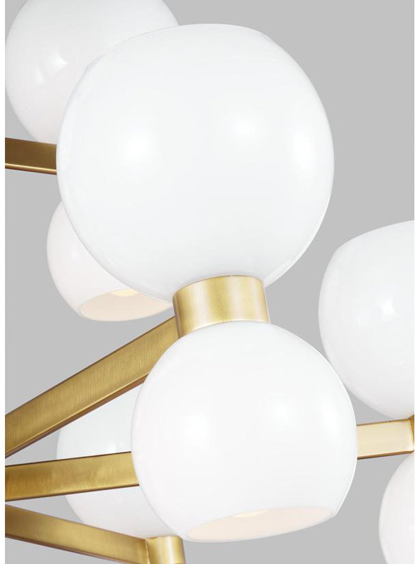 Londyn 24 - Light Chandelier, Milk White