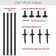 Bistro Outdoor String Light Poles for Backyard, Universal Mounting Options Included, Extends to 10 Feet, 4 Pack, Poles Only