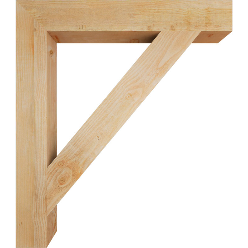 Traditional Block Bracket, Douglas Fir (Rough Sawn), 48" H x 6" W x 42" D