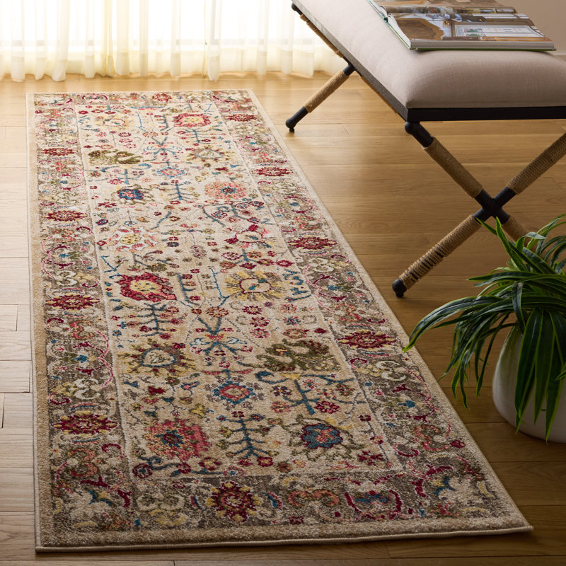 Kurtz Performance Oriental Rug, Runner 2'6" x 20', Beige