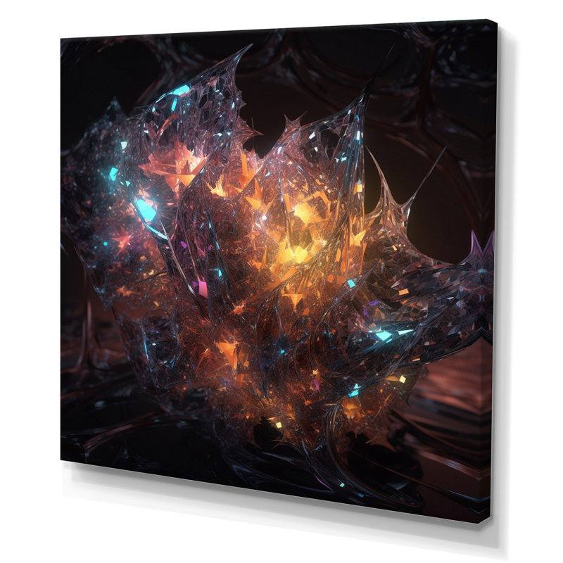 Fusion de cristaux liquides - impression, H 36 po x l 36 po x P 1,5 po, Toile tendue