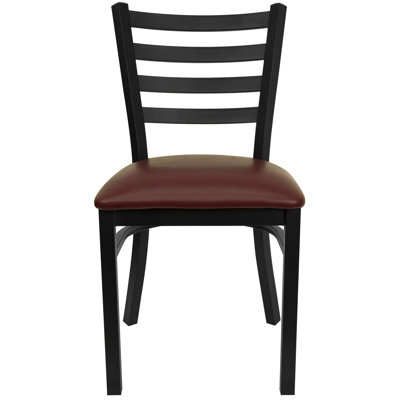 Kendall Clear Coated Ladder Back Metal Restaurant Chair