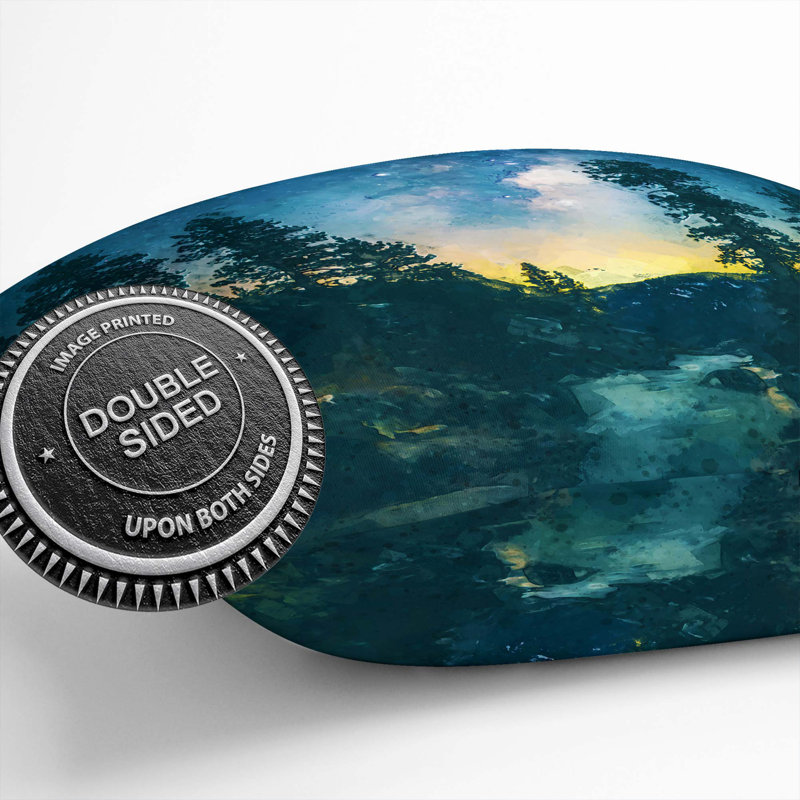 Mountain Stream Cushion with Filling, 55cm H x 55cm W x 20cm D