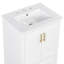 Meuble-lavabo 24 po avec lavabo, armoire en panneau de fibres à densité moyenne avec cadre en bois massif, 1 tiroir divisé et 2 portes à fermeture douce avec double tablette sur la porte, meuble-lavabo autoportant-456869526-456869525