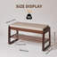 Banc de rangement à chaussures relevable avec siège en cuir végétalien et tablettes étagées-133348751-133348753