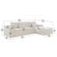 Siège de canapé modulaire modulaire, canapé rembourré compressé, aucun assemblage requis, combinaison gratuite 2 pièces-586228967