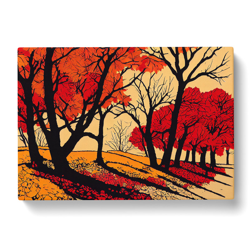Cute Autumn Forest - Wrapped Canvas, 50cm H x 76cm W x 3cm D