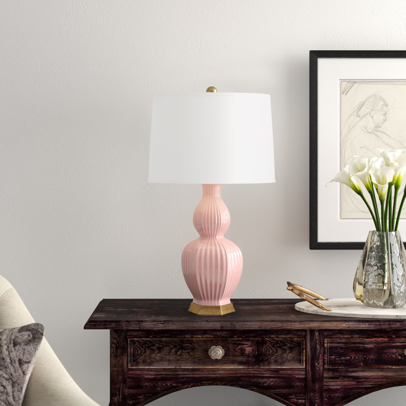 Delft Table Lamp, Pink