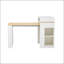 Table de salle à manger extensible avec plateau pliable, table de bar avec tiroirs et prise de courant, îlot de cuisine avec roulettes et crochets, buffet pour la cuisine et la salle à manger (blanc crème et naturel)-823059339