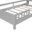 Lit plateforme en bois avec éclairage à DEL intégré, tête de lit avec rangement, garde-corps et pieds en métal robustes pour un sommeil confortable et sécuritaire-1132990149