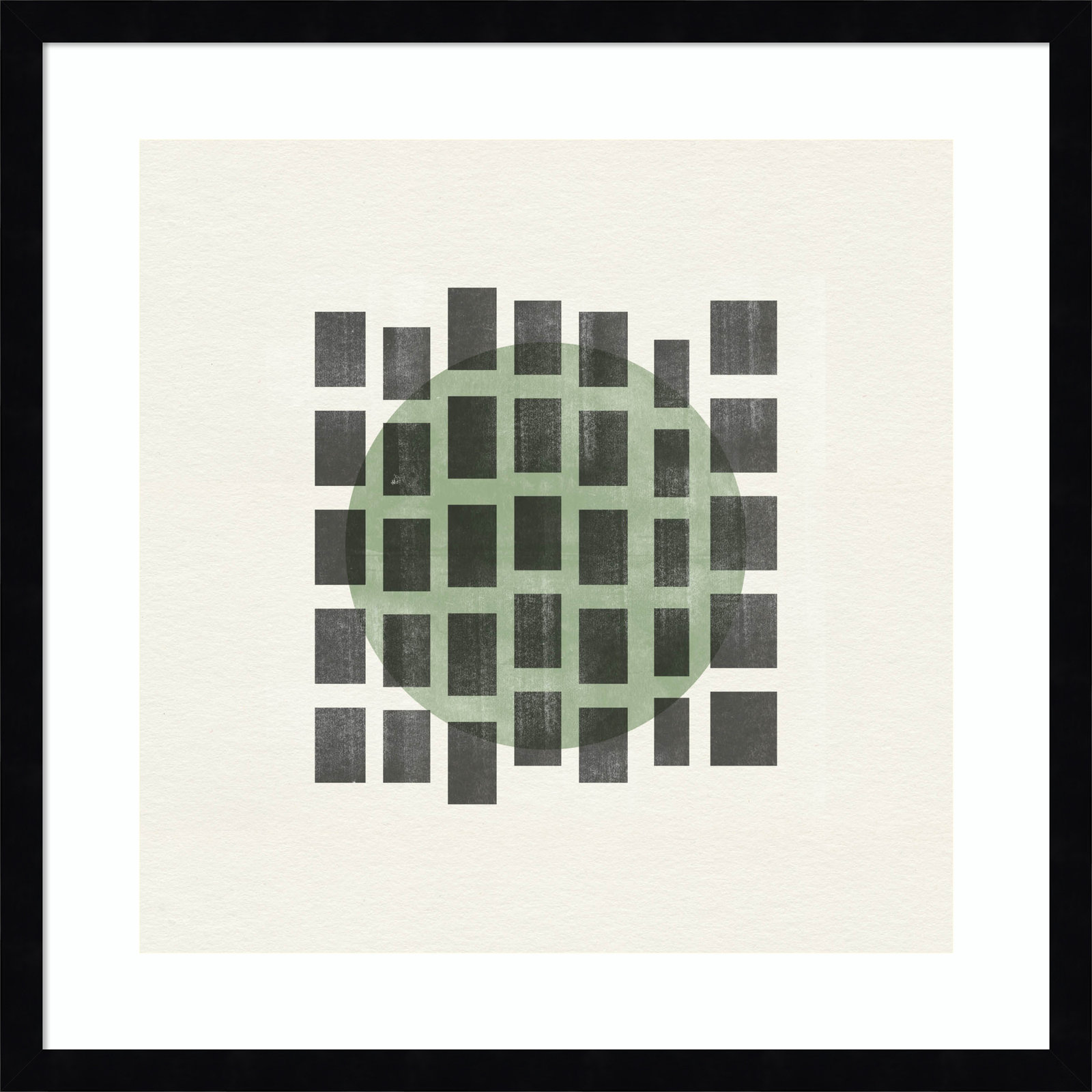 Leia "Minimalist Japandi 01" Print, Black, 21" H x 21" W