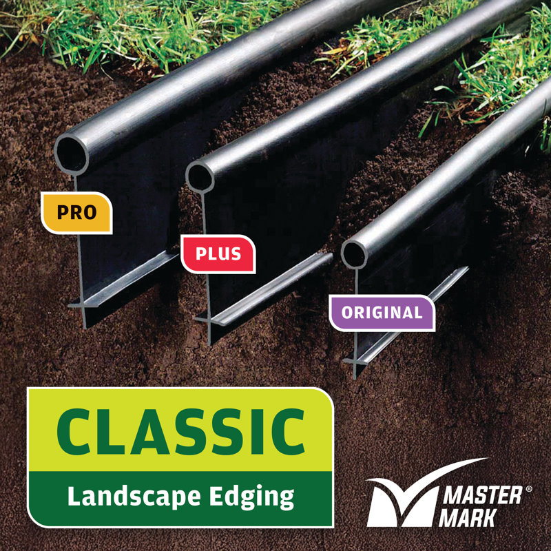 Master Gardener Black Polyethylene Coiled Landscape Edging, 5 in x 40 ft