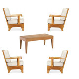 Caranas Outdoor 5 - Piece Teak Conversation Set