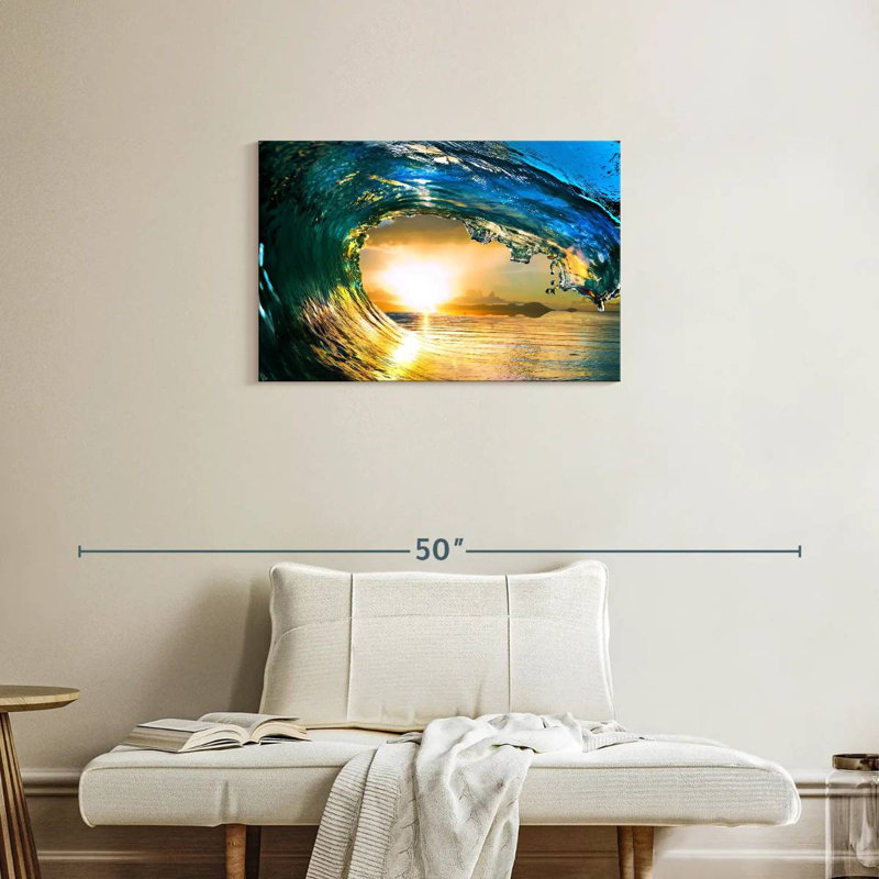 Gillard Sunset Ocean Wave, H 20 po x l 30 po