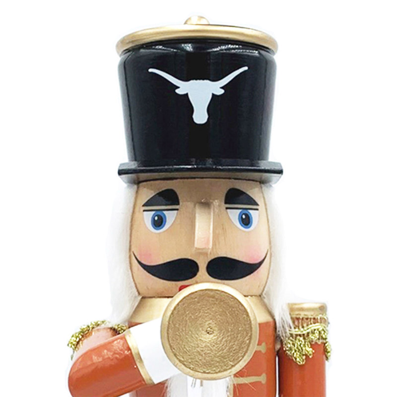 NCAA 14" College Spirit Bugler Nutcracker, Texas Longhorns