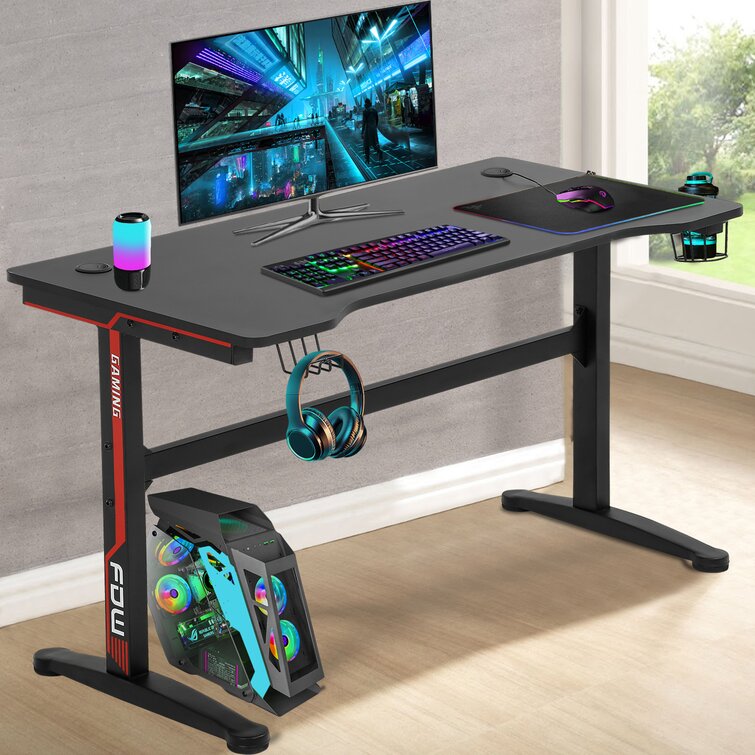 47/55 Inch LED Gaming Desk Computer Desk Gaming Table RGB Gamer  Workstations - Shopping.com