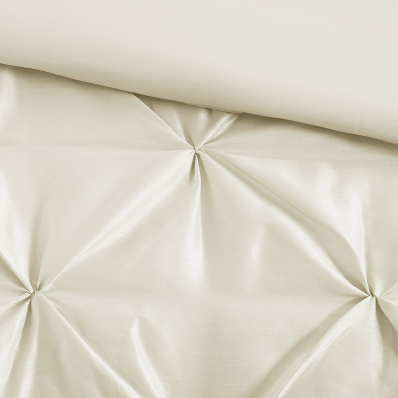 Ensemble de literie élégant 7 pièces, collection Premium Polyester Ivory Comfort