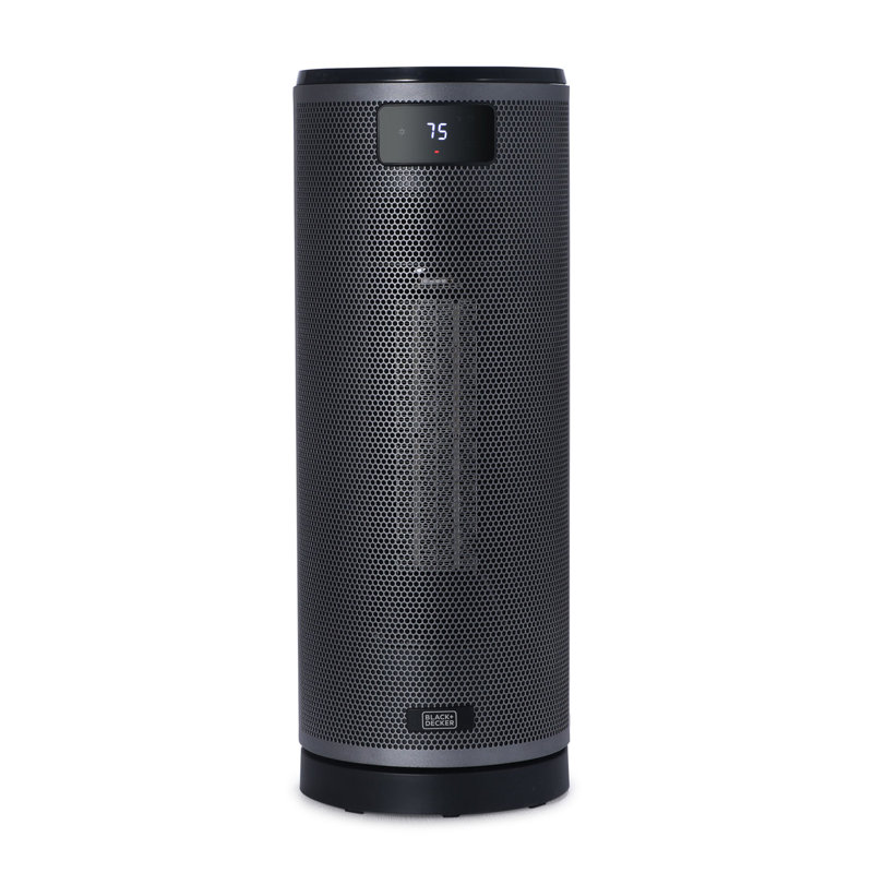 Black Ceramic Electric Tower Heater with Thermostat and Remote