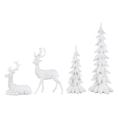 Décoration de table renne de Noël 17,25 "avec arbre, arbre de Noël
