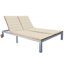 Chaise longue simple en teck avec coussins 78 po Doucet-1036249176-1036249178