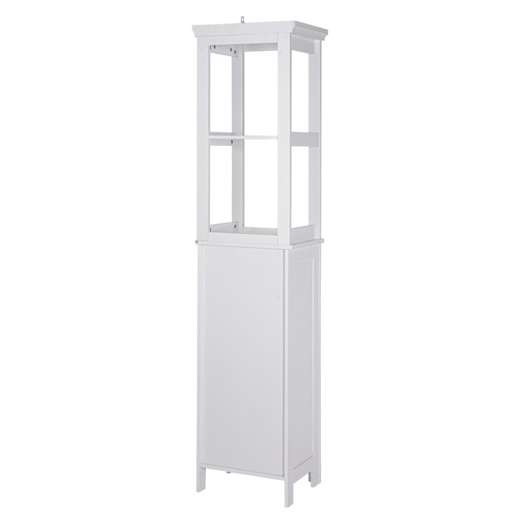 Spirich Home Freestanding Storage Cabinet with Three Tier Shelves