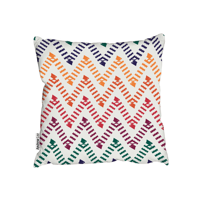 Indoor / Outdoor Chevron Square Throw Cushion, 45cm H x 45cm W