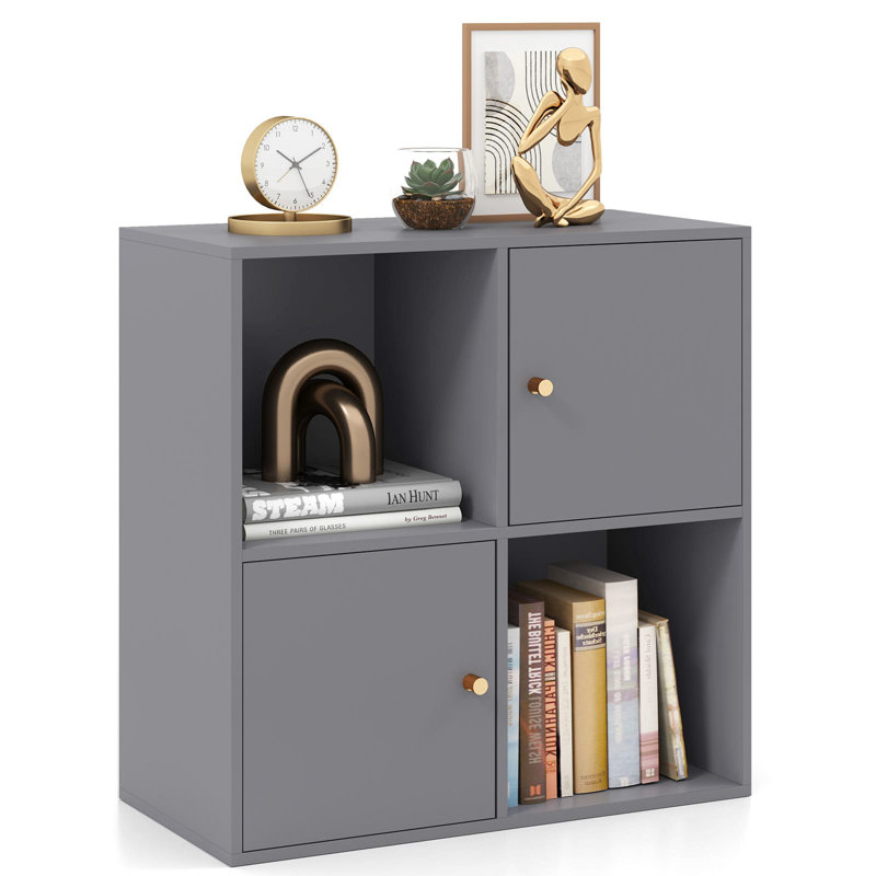 60cm H x 60cm W Cube Bookcase, Grey