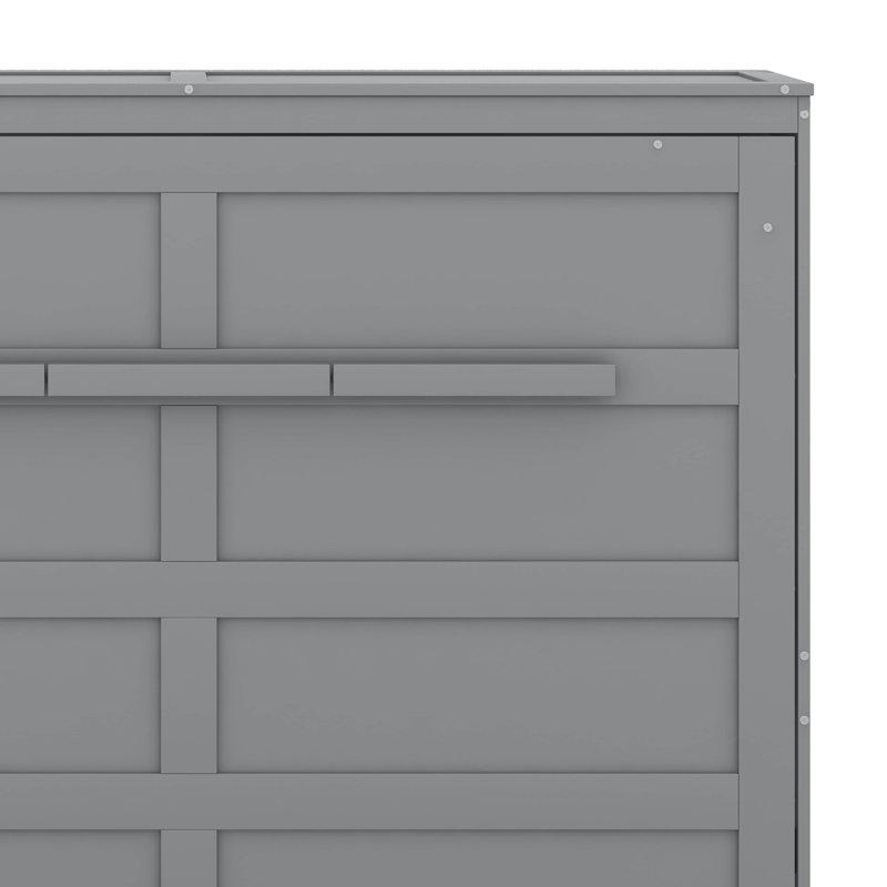 Lit escamotable, Gris, Lit double