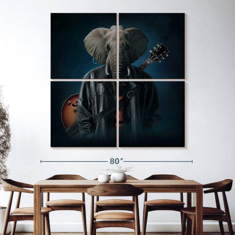 Ketti Elephice Cooper, 74" H x 74" W
