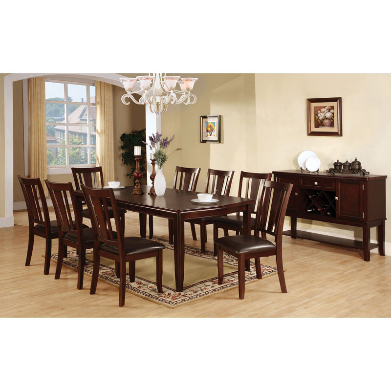 Extendable Four Leg Dining Set, 9