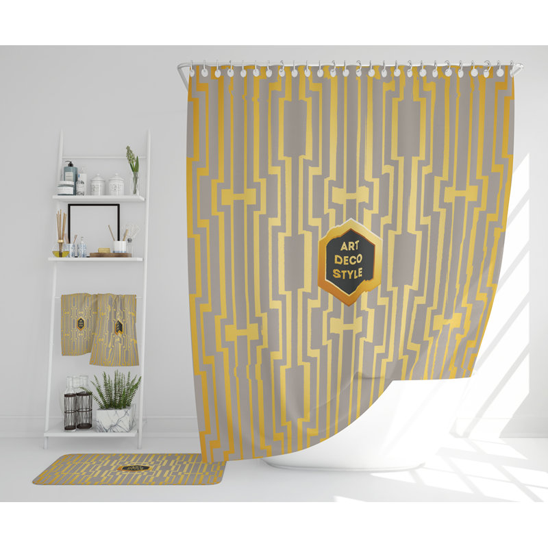 Nashly Polyester Shower Curtain Set