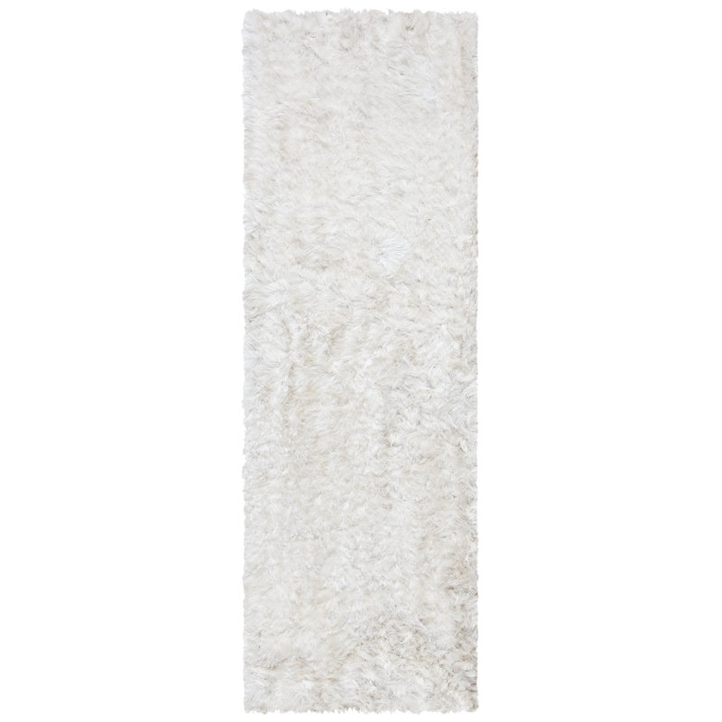 Morrell Hand Tufted Shag Solid Color Area Rug, Tapis de couloir 2 pi 3 po x 6 pi