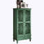 Grande armoire de rangement rustique avec tiroir et portes en bois sculpté, avec des pieds en bois massif pour une organisation élégante.-627794771