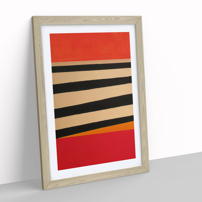 Retro - Framed Print, 46cm H x 34cm W x 2cm D, Oak