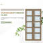 Porte de grange pliante 5 pièces en verre givré et en bois d'épinette massif avec quincaillerie - assemblage facile requis-129045989-137368017