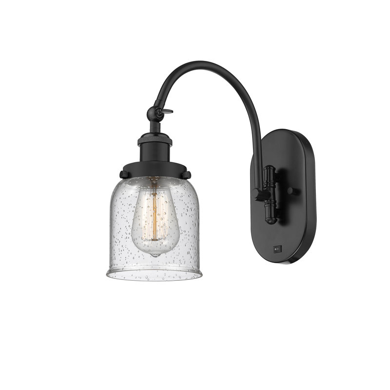 Shauna Swing Arm Sconce, No Bulb Included, Matte Black