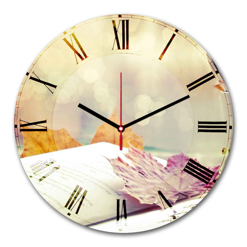 Horloge murale élégante Elegant, 11,8 pouces de diamètre | 100% panneau de fibres à densité moyenne avec une épaisseur de 0,2 pouce | Design élégant pour la maison ou le bureau | La montre moderne ajoute de la sophistication à n'importe quel espa