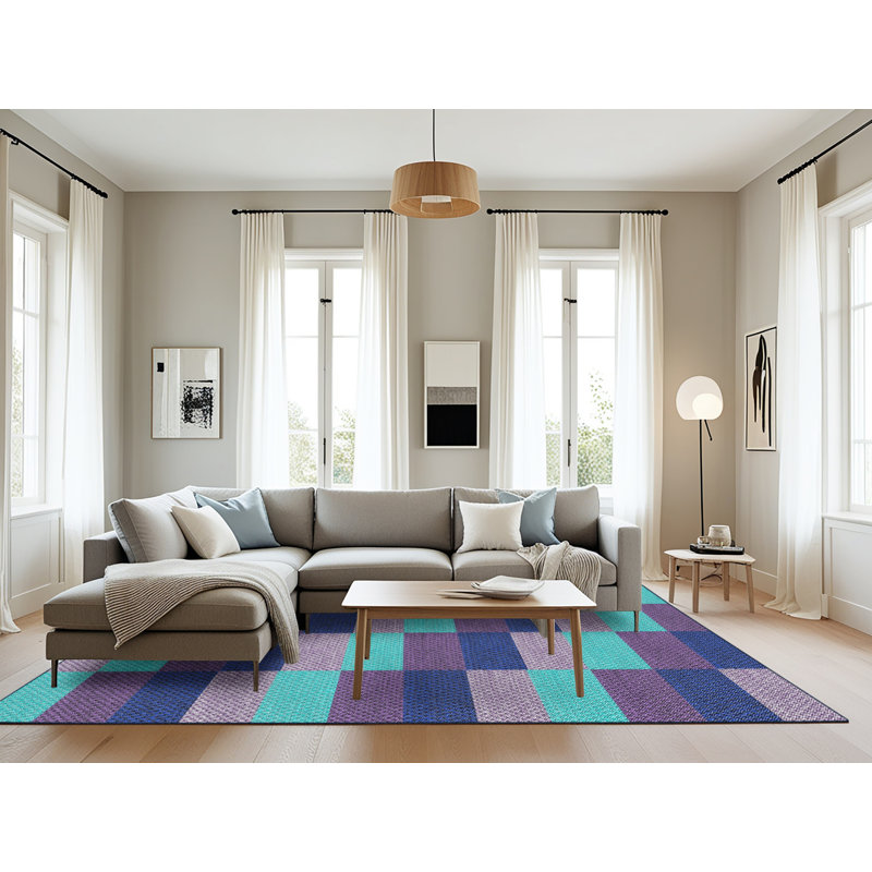 Geometric Indoor Rug, Rectangle 8' x 10'
