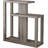 32" Taupe Free Form Floor Shelf Console Table With Storage