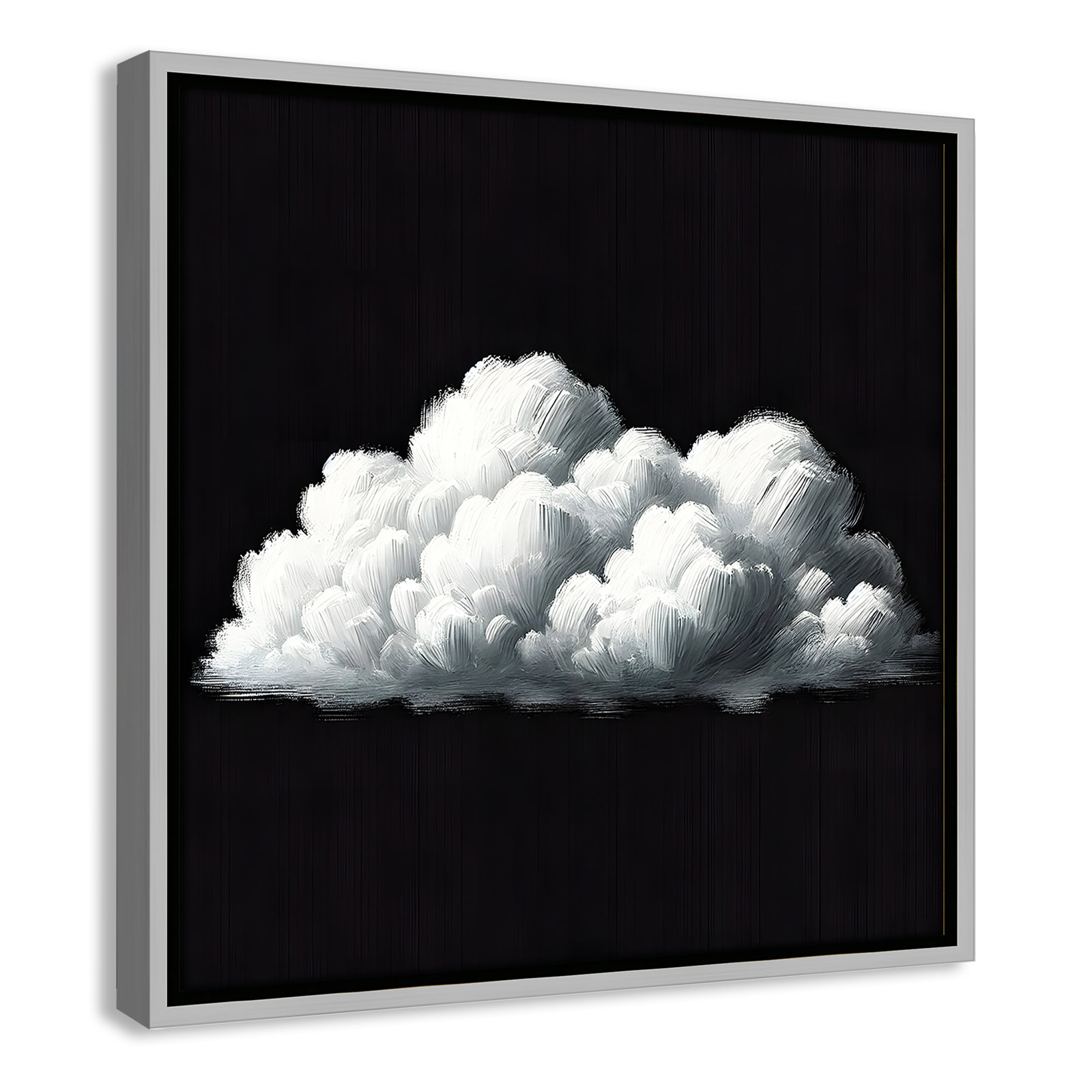 Ottavia "White Clouds" Print, 17.5" H x 17.5" W, Silver