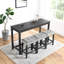 Ensemble de table de bar avec prise de courant, ensemble de table de bar et de chaises, ensemble de table de salle à manger 4 pièces, ensemble de table de petit déjeuner industriel, pour salon, salle à manger, salle de jeux-724368703