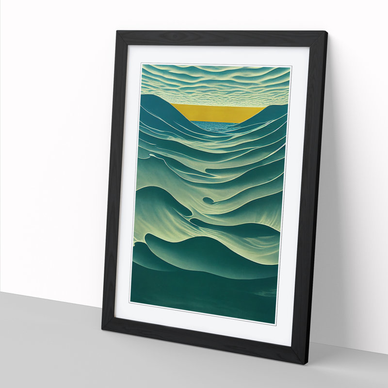Ocean Art Vol.2 - Single Picture Frame Print, Black, 64cm H x 46cm W x 2cm D