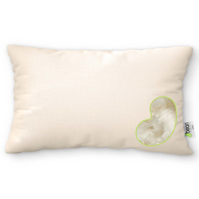Organic Cotton Pillow with Pillowcase – Organic Kapok Filled Soft Pillow with Hypoallergenic, Breathable Fabric Washable Protector, 13" x 18"