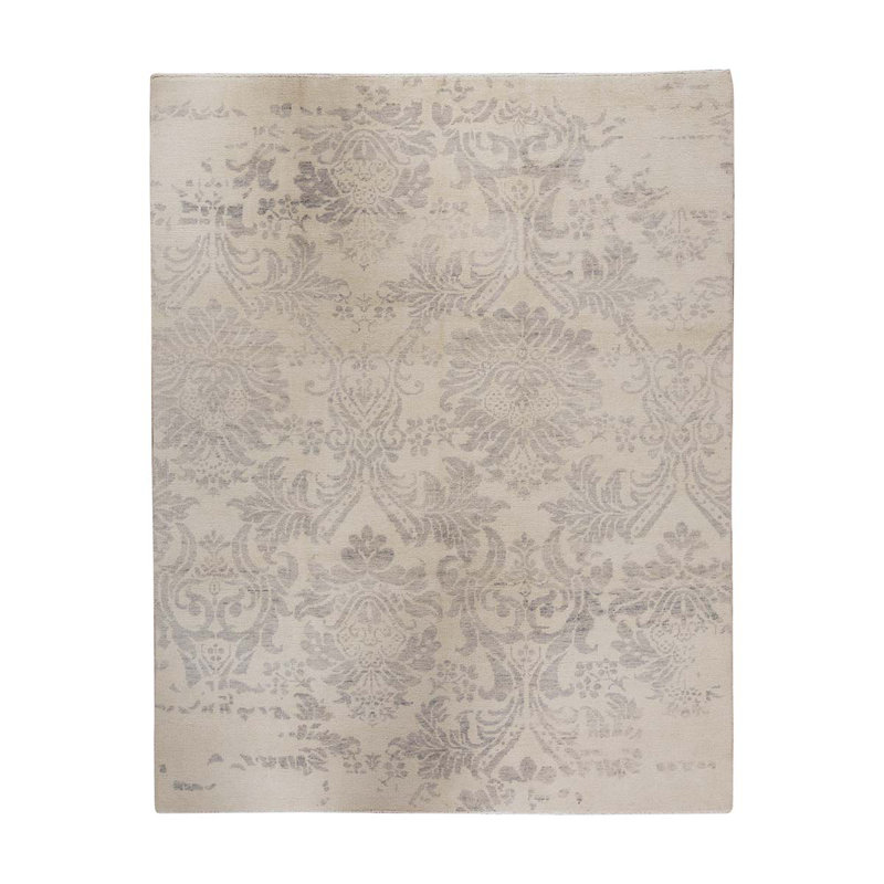 Wool Oriental Area Rug in Ivory
