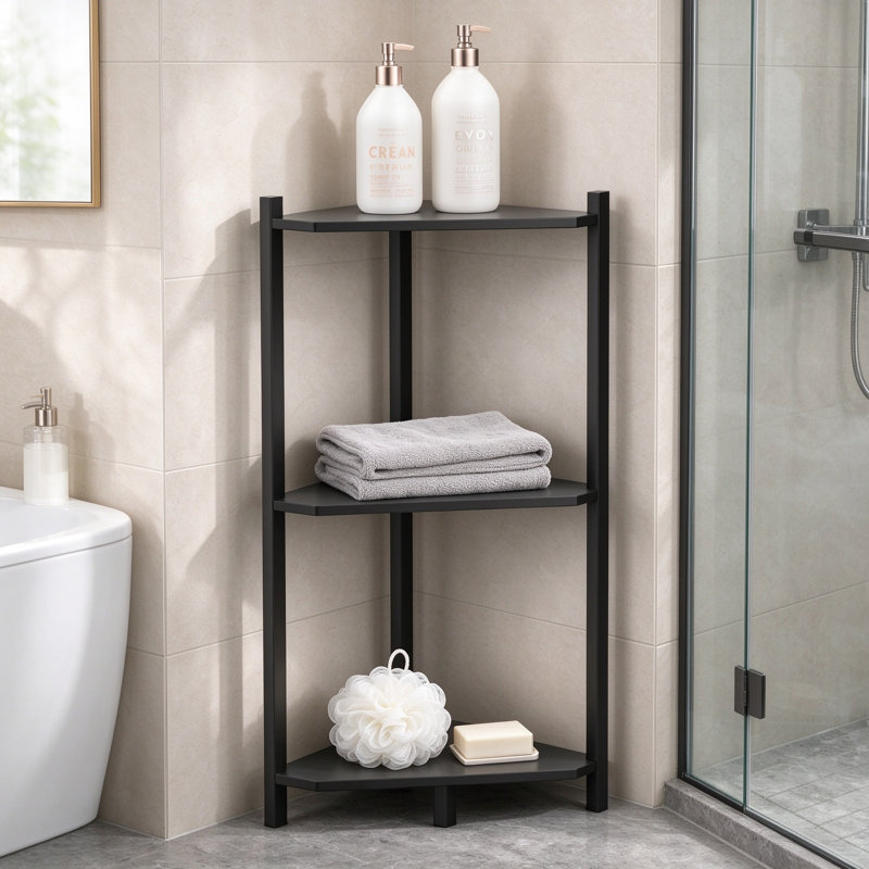 Freestanding Bamboo Shower Caddy